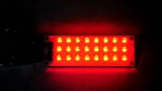 Red LED Bank - 24 High Bright LEDs - 12v 160mA 2W