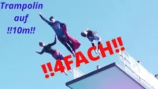 TRAMPOLIN auf dem SPRUNGTURM!! Splashdiving Showspringen in Elsdorf