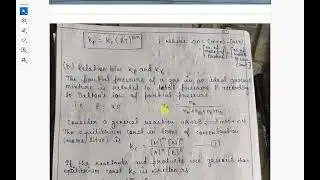 Relation between kp and kc and kx  for an ideal gas// b.sc sem2 generic chemistry important question
