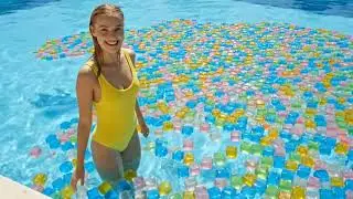 I Swam in a Pool of RAMEN!? 🍜🤯 Surreal Giant Food Pools & ASMR