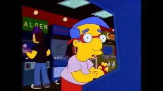 Millhouse playing Waterworld video game