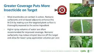 Adjuvant Advantage for the Sales Agronomist - Adjuvants & Insecticides (ESA Strategies update)