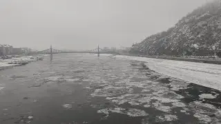 Danubio congelado. Clima siberiano polar.