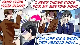 My Boss Always Steals My Work! He Called Me Nonstop During My Work Trip Overseas&hellip;[RomCom Manga Dub]