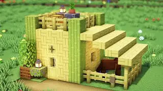 Minecraft: How to build a Bamboo Mosaic House for Survival