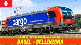 Cab Ride Basel &rarr; Bellinzona via Gotthard Base Tunnel (Switzerland, 2025) train driver's view 4K