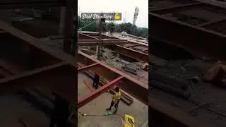 Steel Structure #steelauthorityofindia #structuralengineering #steelstructure  #rooftop #mswork