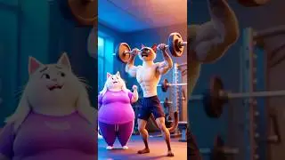 Fat cats with successful weight loss have a better option😼 #cat #catshorts #aicat #catvideos