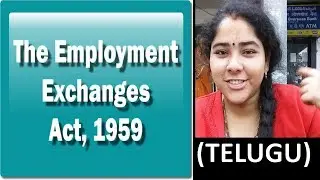 EMPLOYMENT EXCHANGES (COMPULSORY NOTIFICATIONS OF VACANCIES) ACT, 1959|TSSPDCL JPO SYLLABUS|TELUGU