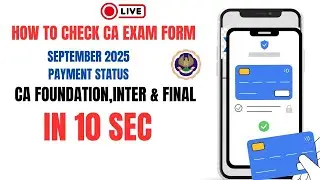 live Demo :- How to Check CA Exam Form Payment status September 2025 Exams