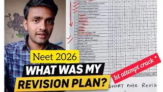 MY REVISION PLAN FOR NEET...THAT I WAS USED.