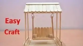How to make Swing | Jhula | with ice cream stick #easy#stick#Saz craft😎