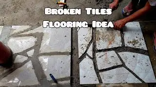 Broken tiles flooring idea!
