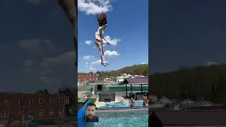 water jump #waterslide #swimming #funny #mermaidpool #comedyfilms #dance #teambackflip #automobile