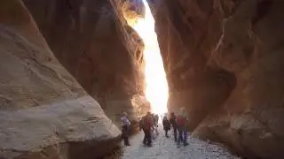 Walking to The Treasury at Petra, Jordan