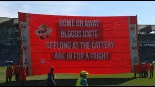 Sydney Swans enter GMHBA Stadium, 28th April 2018  || Swans V Cats || 4K