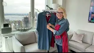 Isaac Mizrahi Live! Bridgehampton Stretch Chambray Dress on QVC
