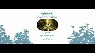 الإستقامة (فإستقم كما أمرت)