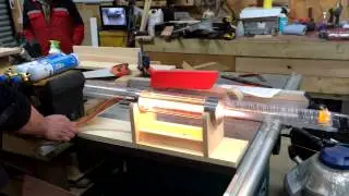 Hybrid Rocket Engine test - 60mm Acrylic Rod with Oxygen gas