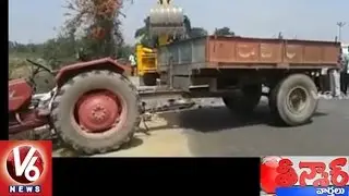 Tractor Accident In Medak District | Tractor Falls Into Well | Teenmaar News