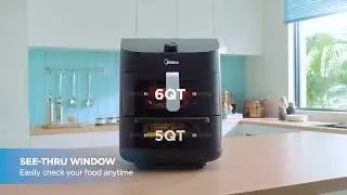 Midea Two Zone Air Fryer MF CY110A Tutorial - Product usage guide