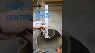 How to mark a pipe's ( #offset chamber) center. #welding #welder #stickwelding #migwelding #bbq