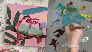 Painting Zebra Finch