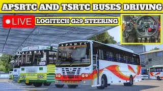 LIVE 🔴 Realistic APSRTC & TSRTC Bus Drive | ETS2 India Map | Logitech G29 Wheel Gameplay