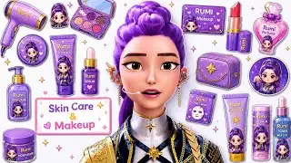 🌈PAPER DIY🌈 K-POP DEMON HUNTERS RUMI SKINCARE AND MAKEUP 💄 ASMR @ColorfulWorld191 .