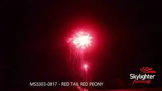 MS3303-0817 - 30mm, 25sh Red Tail to Red Peony (18sec)