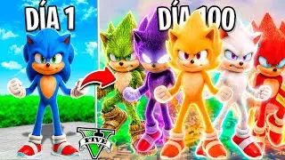 SOBREVIV&Iacute; 100 D&Iacute;AS como TODAS LAS TRANSFORMACIONES de SONIC en GTA 5 !! (Sonic Movie mod)