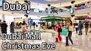 Dubai [4K] Christmas Decorations in Dubai Mall Walking Tour 🇦🇪