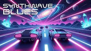 🌌 Space Drive Synthwave Blues | Cinematic Study Zone | The Velvet Hound | Pet Safe Focus Music 2025