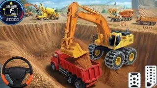 City Road Construction Simulator 3D 🚧 | Heavy Excavator & Truck (Android Gameplay)