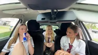 playing imposter in the car, first day of grade 12 !!