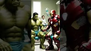 Hulk doctor and ironman doctor doing surgery of a child ai generated images #funnyface #goofing
