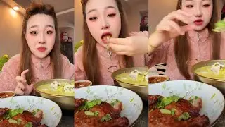 ASMR Eating Chinese Food: Crispy Roasted Chicken & Savory Fish Soup Mukbang Spicy Dipping Sauce