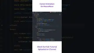 Animated Cursor Effect Using Html, Css & JavaScript