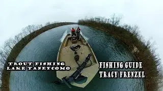 Trout fishing on Lake Taneycomo with fishing guide Tracy Frenzel in Branson, Missouri
