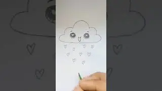 Cloud Raining Hearts ❤💞 Drawing !! Like This Video !! Aditya Arts #shorts