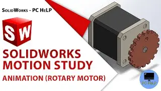 SolidWorks Motion Study &mdash; анимация (вращательный двигатель) #solidworks #solidworkstutorial #moti...