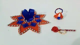 Krishna Dress making at Home | Krishna Mukut/Flute Design | Krishna Janmashtami mini Craft idea easy