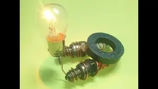 make free energy with spark plug using light bulb real free electricity generator