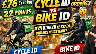 &pound;76 Earning in One Day 😍 | Uber Eats 22 Points | Cycle vs Bike Delivery Difference 