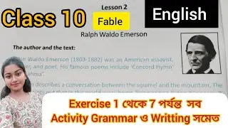 Fable Class 10 Questions Answers All activity and Writing/English Learning With Mon।।।