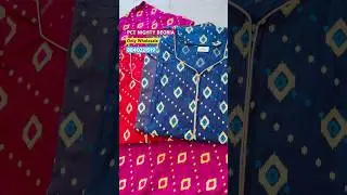 Cotton Nighty For Women | Chain Design Nighty | Zip Nighty For Women | PCT NIGHTY DEORIA #nighty