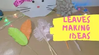 Leaves making ideas|Diy leaves tricks|paper leaves|easy paper leave craft|ribbon leaves|ribbon craft