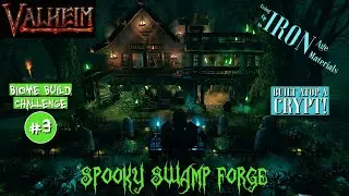 Valheim | My SPOOKIEST build Yet - Haunted Crypt Forge