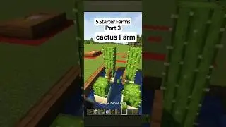 5 Easy Minecraft Starter Farms cactus farm 😎😎 #*TGAMER #minecraft #minecraftbuilding