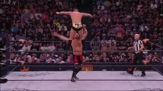 AEW Claudio screaming lariat and powerbomb highlight forbidden door